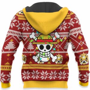 Luffy Ugly Christmas Sweater Custom Wano One Piece Anime XS12 8