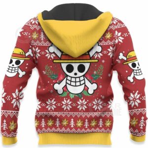 Luffy Ugly Christmas Sweater Funny Face One Piece Anime Xmas 8