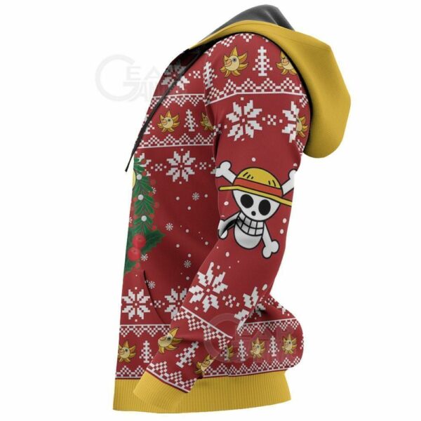 Luffy Ugly Christmas Sweater Funny Face One Piece Anime Xmas 5