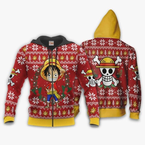 Luffy Ugly Christmas Sweater One Piece Anime Xmas 2