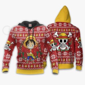 Luffy Ugly Christmas Sweater One Piece Anime Xmas 7