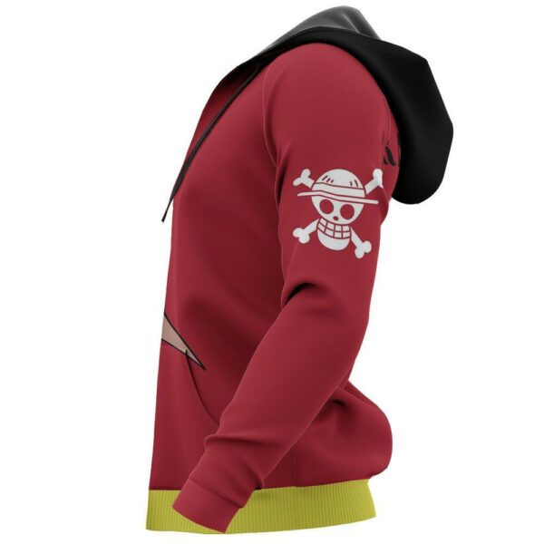 Luffy Uniform Hoodie Custom Straw Hat One Piece Anime Shirts 6