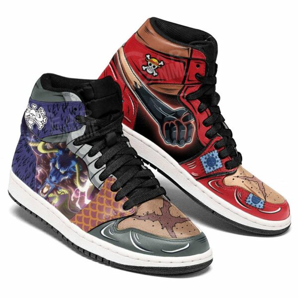 Luffy vs Kaido Shoes Custom One Piece Anime Sneakers 3