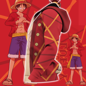 Luffy Zip Hoodie Cosplay One Piece Anime Shirt 6