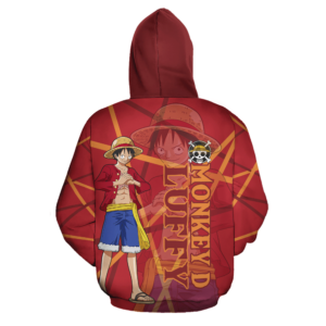 Luffy Zip Hoodie Cosplay One Piece Anime Shirt 7