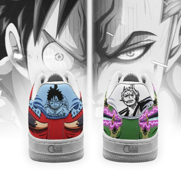 Luffy & Zoro Air Shoes Custom Wano Arc Haki One Piece Anime Sneakers 3
