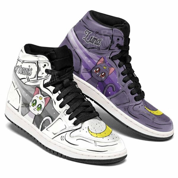 Luna and Artemis J1s Shoes Custom Sailor Anime Sneakers 3