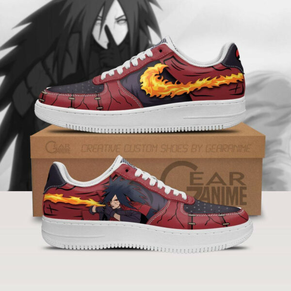 Madara Air Shoes Fire Jutsu Custom Anime Sneakers 1