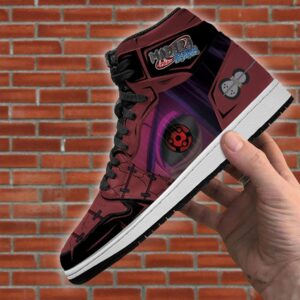 Madara Sneakers Rinnegan & Mangekyou Shoes High Top Anime 6