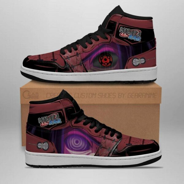 Madara Sneakers Rinnegan & Mangekyou Shoes High Top Anime 2