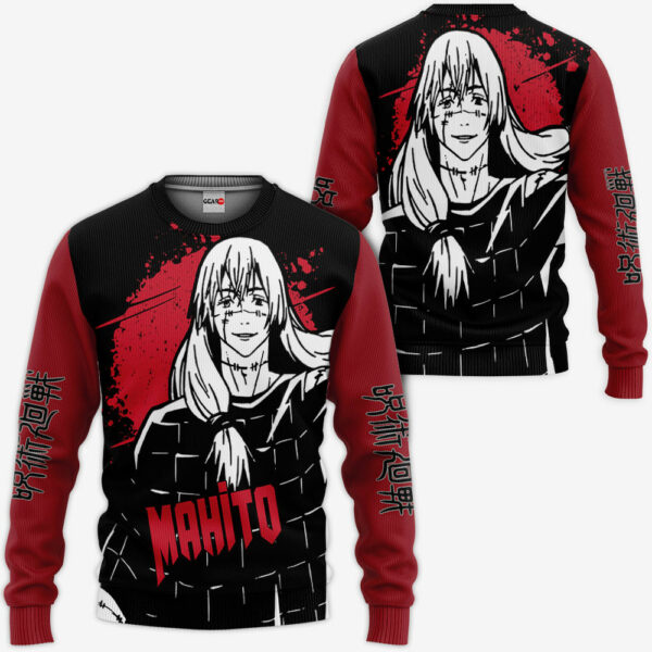 Mahito Hoodie Custom Jujutsu Kaisen Anime Merch Clothes Monochrome 2