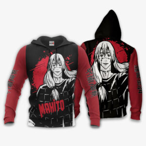 Mahito Hoodie Custom Jujutsu Kaisen Anime Merch Clothes Monochrome 8