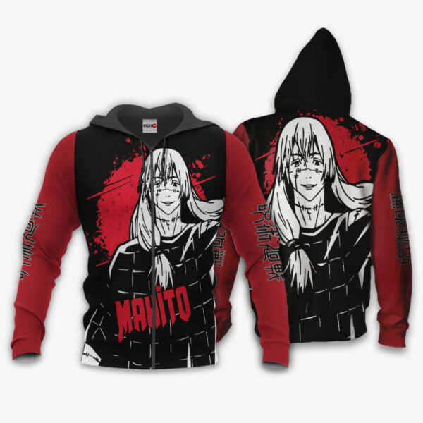 Mahito Hoodie Custom Jujutsu Kaisen Anime Merch Clothes Monochrome 1