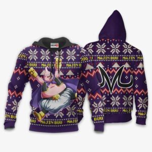 Majin Buu Fat Ugly Christmas Sweater Custom Anime Dragon Ball XS12 7