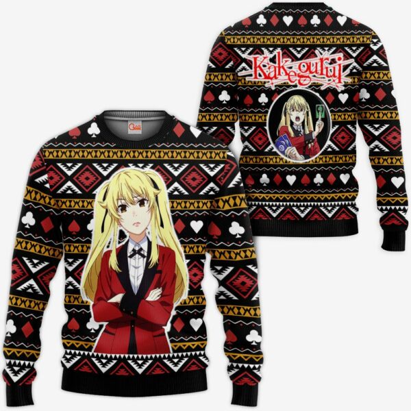 Mary Saotome Ugly Christmas Sweater Custom Anime Kakegurui XS12 1