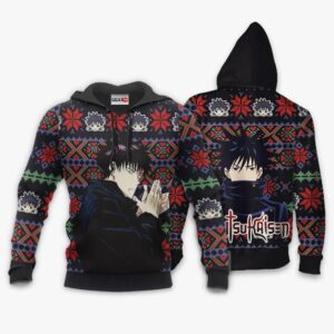 Megumi Fushiguro Ugly Christmas Sweater Custom Anime Jujutsu Kaisen XS12 7