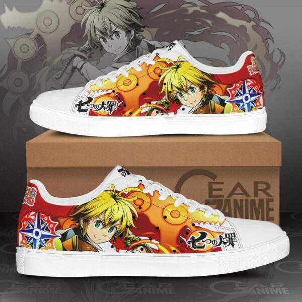 Meliodas Skate Shoes The Seven Deadly Sins Anime Custom Sneakers SK10 1