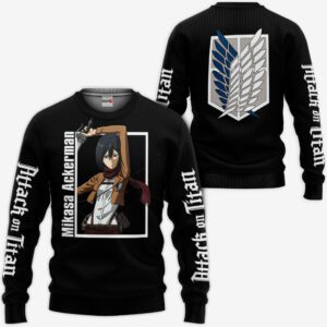 Mikasa Ackerman Hoodie Attack On Titan Anime Shirts Jacket 7