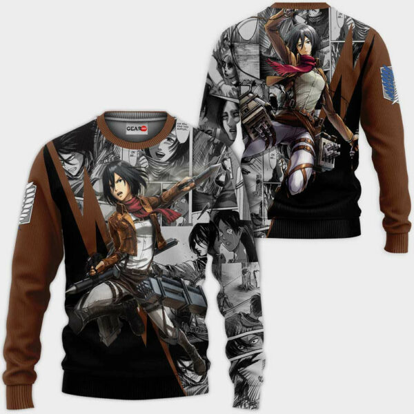 Mikasa Ackerman Hoodie Custom Attack On Titan Anime Merch Clothes Manga Style 2