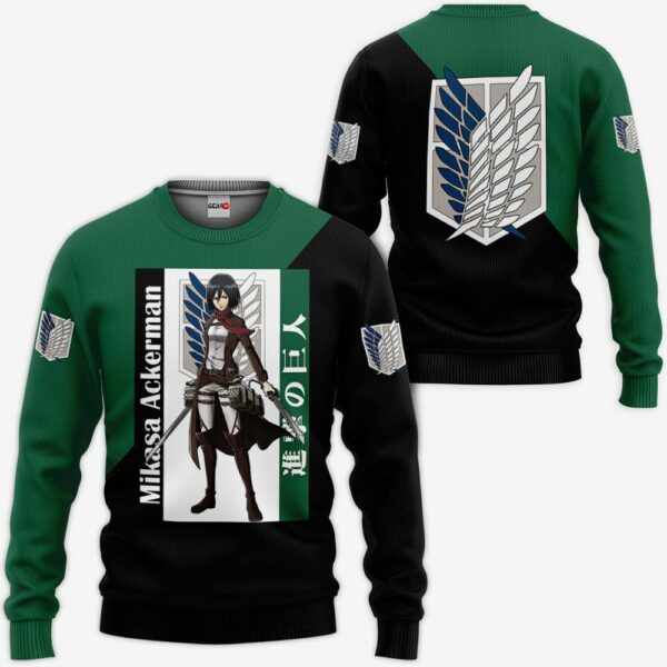 Mikasa Ackerman Hoodie Shirt Attack On Titan Anime Zip Jacket 2