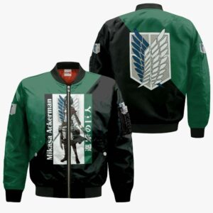 Mikasa Ackerman Hoodie Shirt Attack On Titan Anime Zip Jacket 9