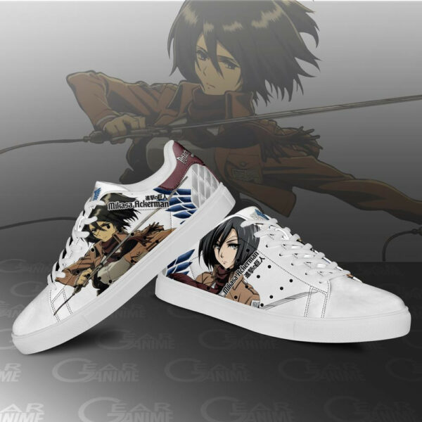Mikasa Ackerman Skate Shoes Attack On Titan Anime Sneakers SK10 3