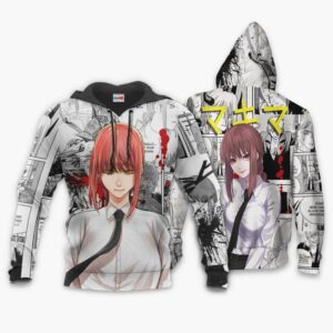 Mikima Hoodie Custom Manga Style Chainsaw Man Anime Jacket Shirt 8