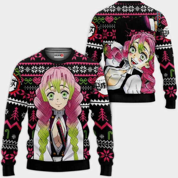 Mitsuri Kanroji Ugly Christmas Sweater Custom Anime Kimetsu XS12 1