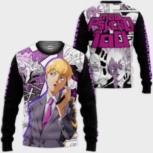 Mob Psycho 100 Hoodie Custom Arataka Reigen Anime Shirts 7