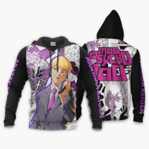 Mob Psycho 100 Hoodie Custom Arataka Reigen Anime Shirts 8