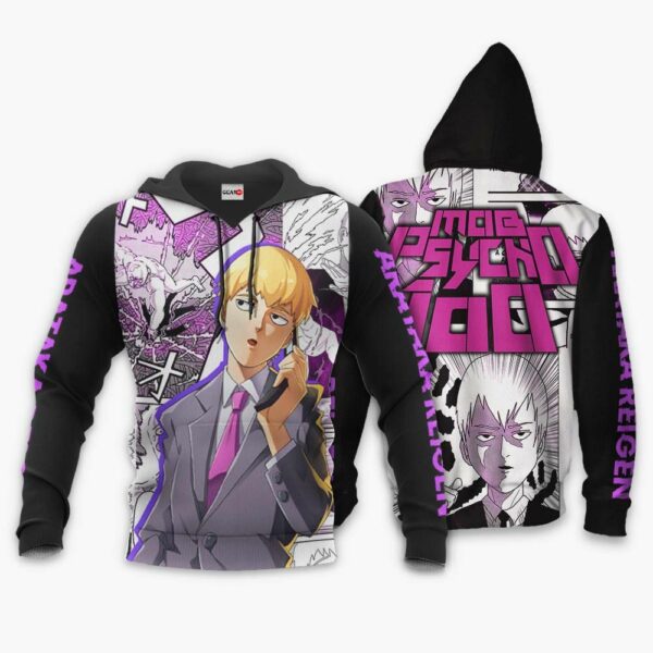 Mob Psycho 100 Hoodie Custom Arataka Reigen Anime Shirts 3