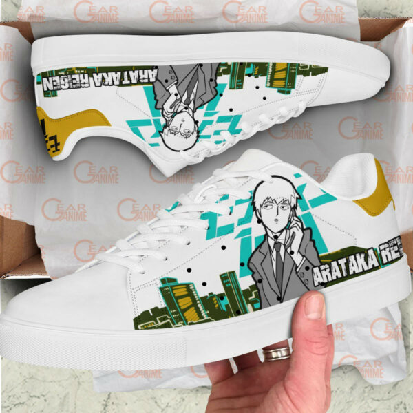 Mob Psycho 100 Reigen Arataka Skate Shoes Custom Anime Sneakers 2