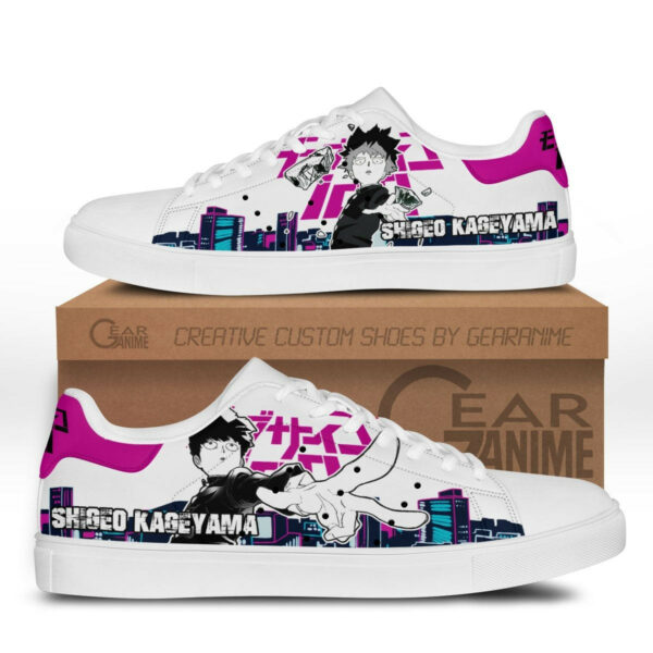 Mob Psycho 100 Shigeo Kageyama Skate Shoes Custom Anime Sneakers 1