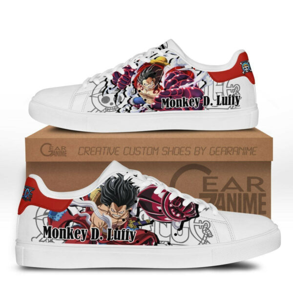 Monkey D Luffy Skate Shoes Custom Anime One Piece Shoes Gift Idea 1