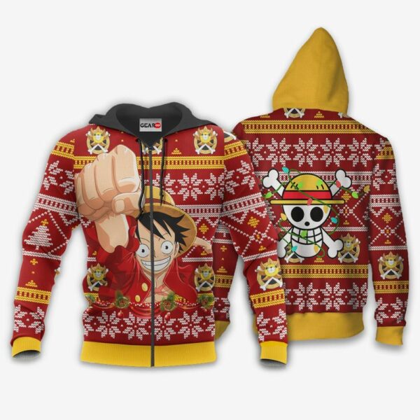 Monkey Luffy Ugly Christmas Sweater Custom One Piece Anime XS12 2