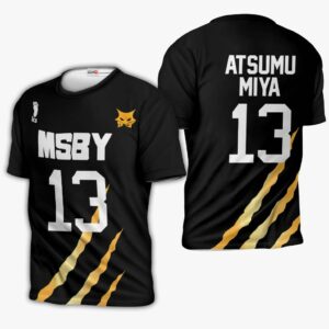 MSBY Atsumu Miya Hoodie Uniform Number 13 Haikyuu Anime Shirts 9