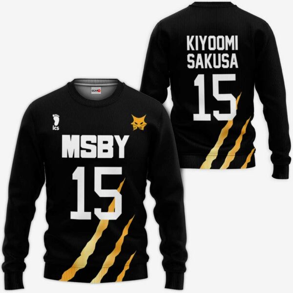 MSBY Kiyoomi Sakusa Hoodie Uniform Number 15 Haikyuu Anime Shirts 2