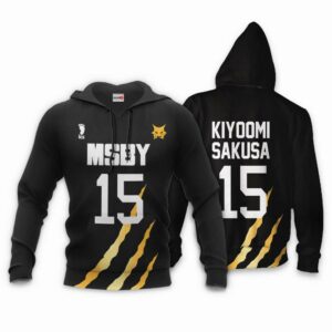 MSBY Kiyoomi Sakusa Hoodie Uniform Number 15 Haikyuu Anime Shirts 10