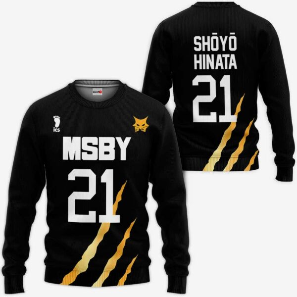 MSBY Shoyo Hinata Hoodie Uniform Number 21 Haikyuu Anime Shirts 2