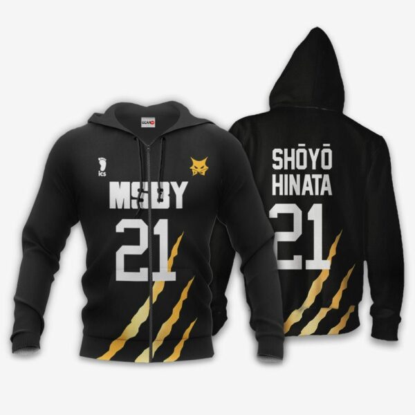 MSBY Shoyo Hinata Hoodie Uniform Number 21 Haikyuu Anime Shirts 1