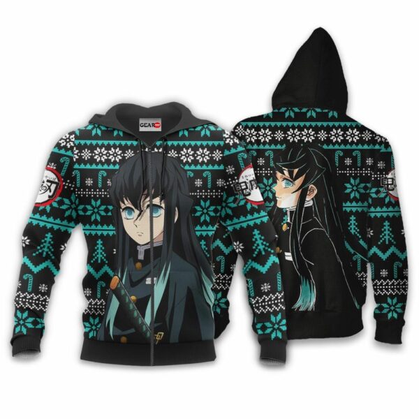 Muichiro Ugly Christmas Sweater Custom Anime Kimetsu XS12 2