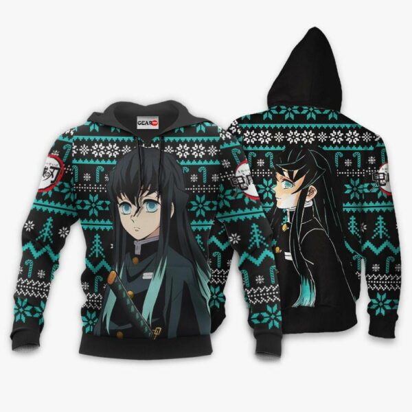 Muichiro Ugly Christmas Sweater Custom Anime Kimetsu XS12 3