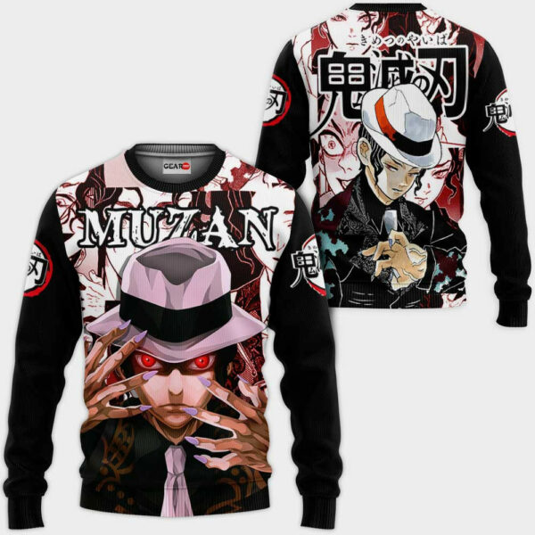 Muzan Kibutsuji Hoodie Custom Kimetsu Anime Merch Clothes Manga Style 2