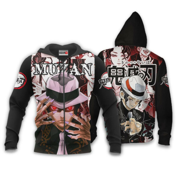 Muzan Kibutsuji Hoodie Custom Kimetsu Anime Merch Clothes Manga Style 1