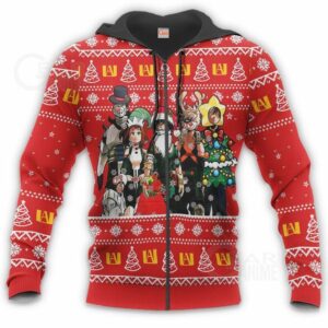 My Hero Academia Ugly Christmas Sweater Santa Anime Xmas Gift VA09 11