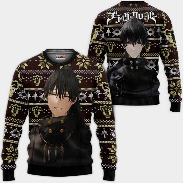 Nacht Faust Ugly Christmas Sweater Custom Anime Black Clover XS12 1