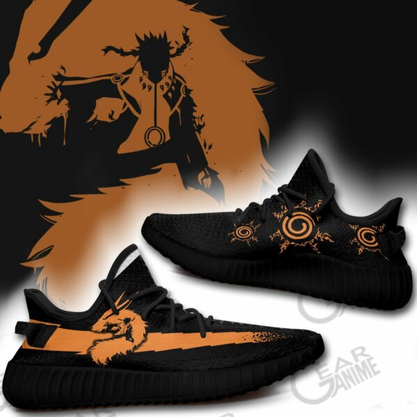 Naruto Kurama Mode Shoes Naruto Custom Anime Shoes SA10 3