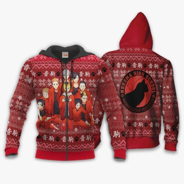 Nekoma High Ugly Christmas Sweater Haikyuu Anime Xmas Shirt 2