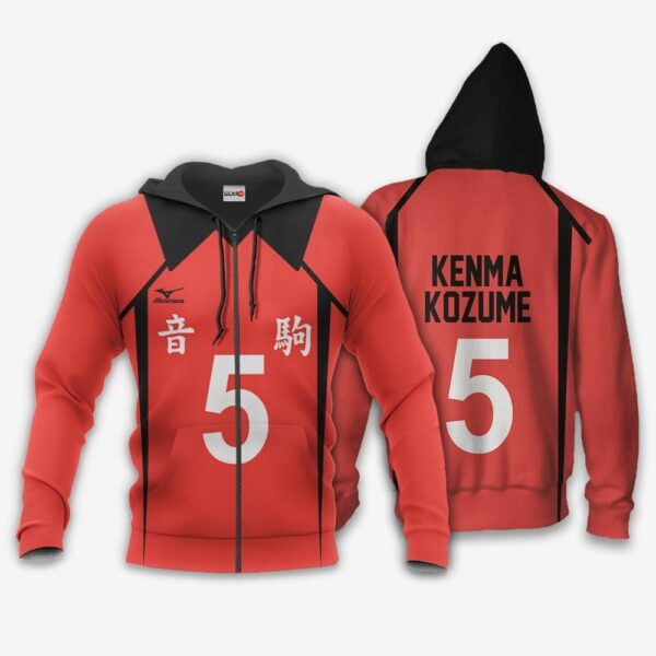 Nekoma Kenma Kozume Hoodie Uniform Num 5 Haikyuu Anime Shirt 1