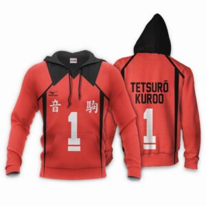 Nekoma Tetsuro Kuroo Hoodie Number 1 Uniform Haikyuu Anime Shirts 10